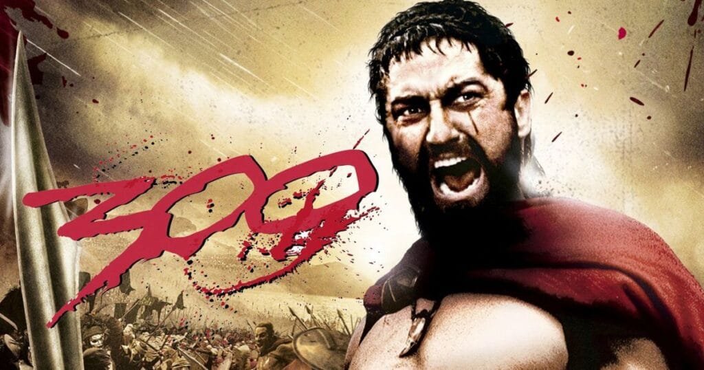 Gerard-Butler-leads-the-Spartan-army-in-Zack-Snyders-300 300 movie